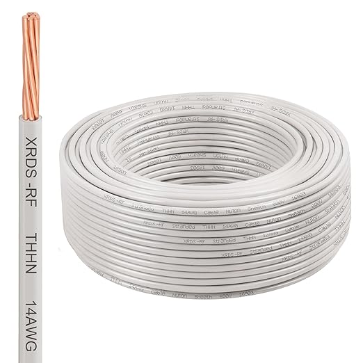 14AWG THHN Wire 200FT ??Electrical Building Wire Stranded Bare Copper Conductor with PVC and Nylon Insulation, Heat and Oil Resistant Cable