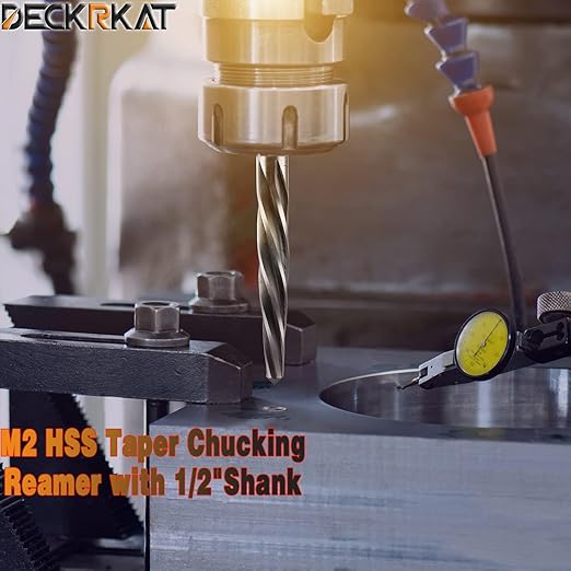 7/8" Reamer Drill Bit for Metal, M2 HSS Taper Reamer for Steel, Alloy, Wood, Plastic to Align, Enlarge Holes ??5-Spiral Flutes, 1/2" Non-Slip Shank, 22mm Car Reamer, Bridge Construction Reamer.
