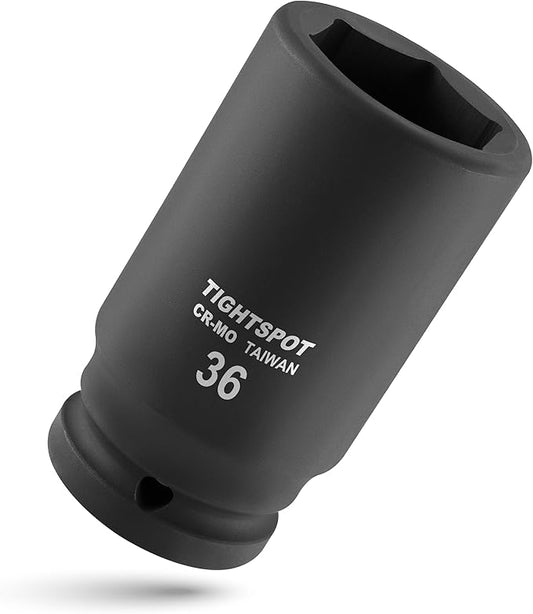 3/4" Drive 36mm Deep Impact Socket Heavy Duty CR-MO Jumbo Socket 6 Point Automotive Truck and Heavy Equipment Repair