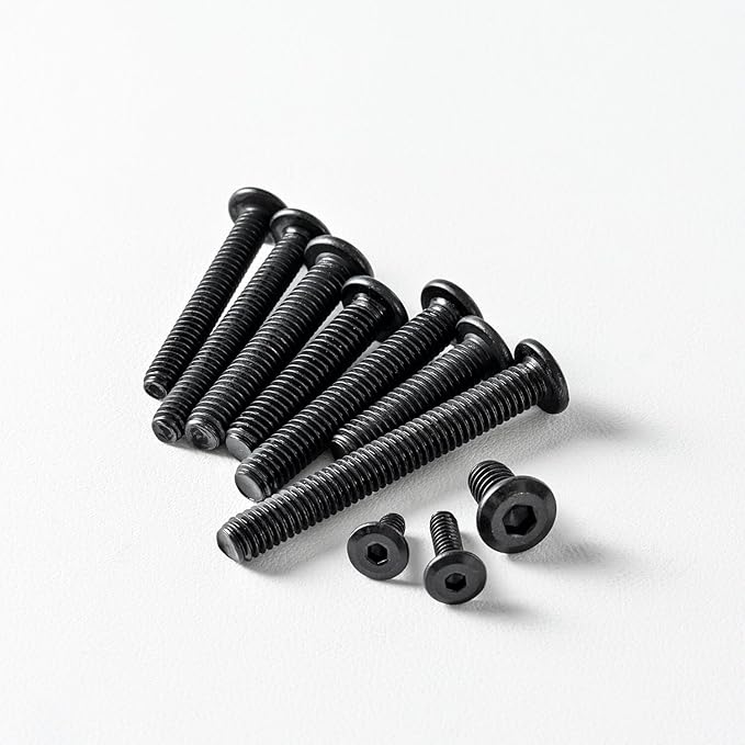 5/16-18 x 1-3/4" (10 Pack) Flat Head Hex Socket Cap Screws Bolts, Black Oxide 304 Stainless Steel 18-8, Hex Drive, Bright Finish, Fully Machine Thread