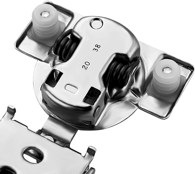 Ravinte 20 Pack 10 Pair 3/4 inch Overlay Soft Close Hidden Door Hinge for Kitchen Cabinet Hardware - Stainless Steel & Satin Nickel
