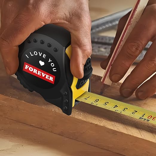 Tape Measure, I Love You Gifts for Men, Wedding Anniversary for Husband Boyfriend, Tool Gift for Him with Box