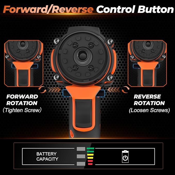 21V Brushless Cordless Drill Driver Kit, 5-in-1 Multi-Head System with 2 Batteries and Charger, Right Angle Adapter, Offset Head, 3-Jaw Chuck, Extension Head
