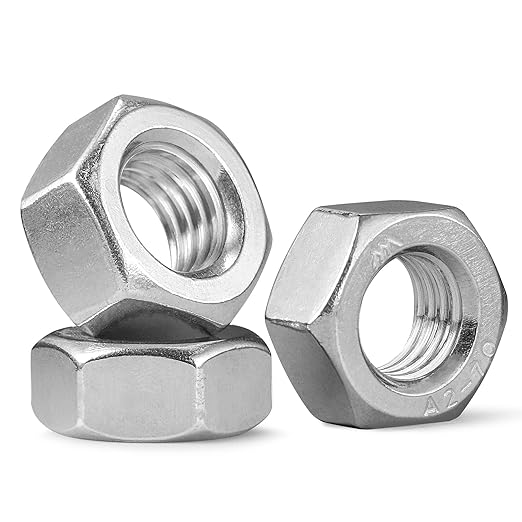 10 Pack M12-1.75 Hex Nuts, Stainless Steel 304 (18-8) Hex Nut, M12 Nuts Standard Metric Coarse Thread Hex Machine Screw Nuts