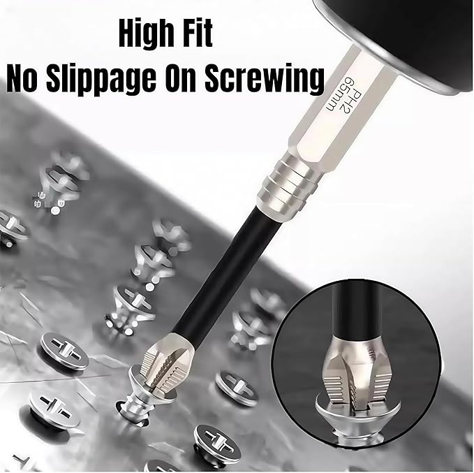 High Magnetic Screwdriver Drill Bit Set, 2025 New Anti Slip Magnetic Electric Screwdriver Set Alloy Steel for Impact Driver, Upgrade Strong Magnetic Durability Screwdriver Drill Bit Set(1Set)