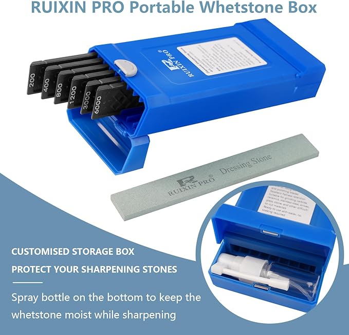 6PCS Diamond Sharpening Stones, #200#400#800#1200#3000#6000 Grit for RUIXIN PRO RX-008 RX-009 Knife Sharpening Fixed-Angle Kit, Professional Whetstone Kit for Kitchen Outdoor