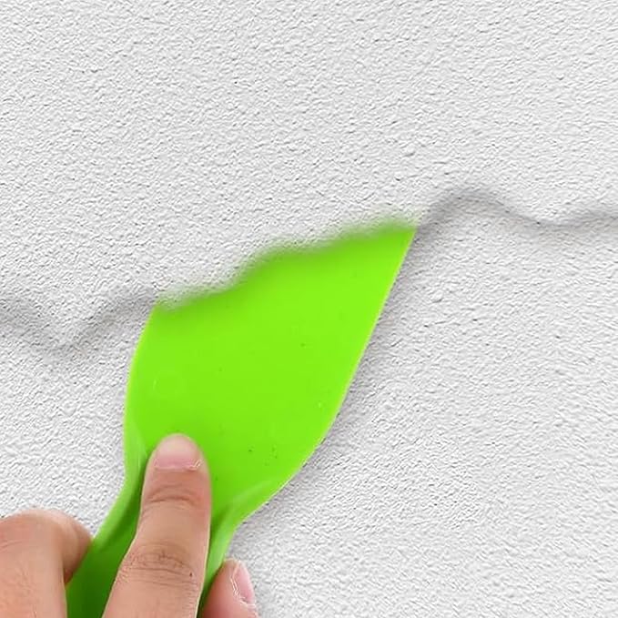 10 reusable plastic putty knives are flexible paint scraper tools used for decals, wallpapers, baking, wall and car putty, splashing, repairing, and painting(green)