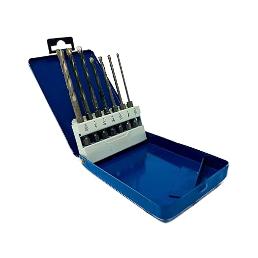 Bad Dog Standard 7 Piece Multipurpose High Speed Drill Bit Set. Carbide, Titanium, Cobalt Tip & Armor Steel Hex Shank. Made in USA. Drill Through Everything! Hardened Steel, Masonry, Wood, Tile & More