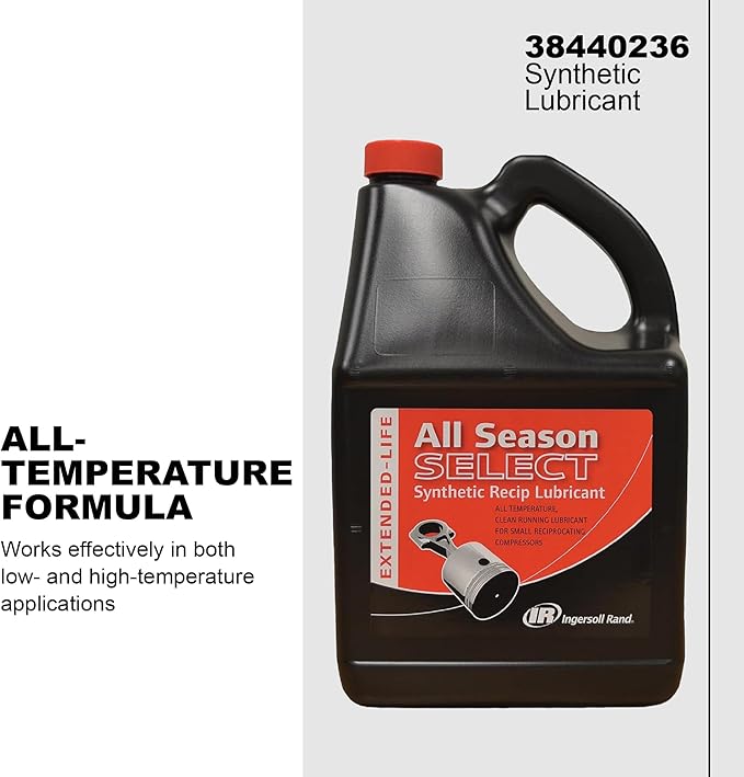 Ingersoll Rand 38440236 OEM All Season Select Synthetic Lubricant, 5L Bottle