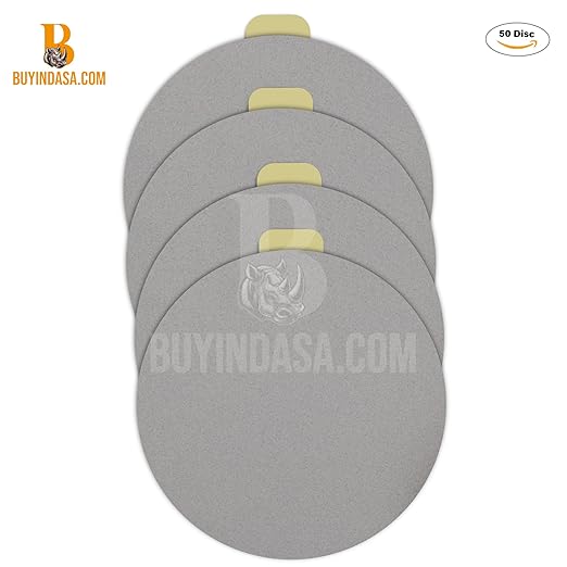 Indasa 6" 100 PCS PSA Sanding Discs ??Rhynostick 180 Grit / 100 Discs ??Self-Adhesive Sticky-Back Sandpaper for DA Sander, Automotive, Wood, Metal, Paint, whiteline