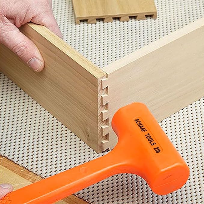 Precision Dead Blow Hammer, Small 2lb Durable Unicast Deadblow Mallet, Plastic Mallet with Comfortable Textured Grip, Non-Rebounding, Non-Marring Plastic Hammer for Automotive Work from Schaaf Tools