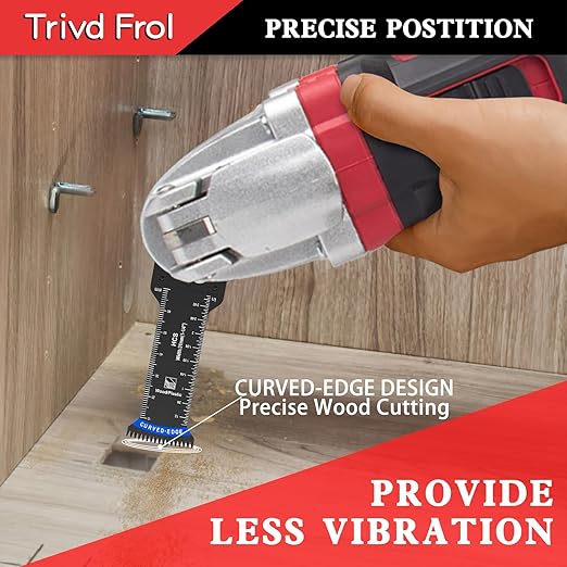 10 PCS Extra Long Oscillating Saw Blades, Curved Edge Bi-Metal and Japanese Teeth Multitool Blades Precise Cut for Wood Plastic Nails Metal, Multi Tool Blades Kits Fit Dewalt Milwaukee Bosch 70MM