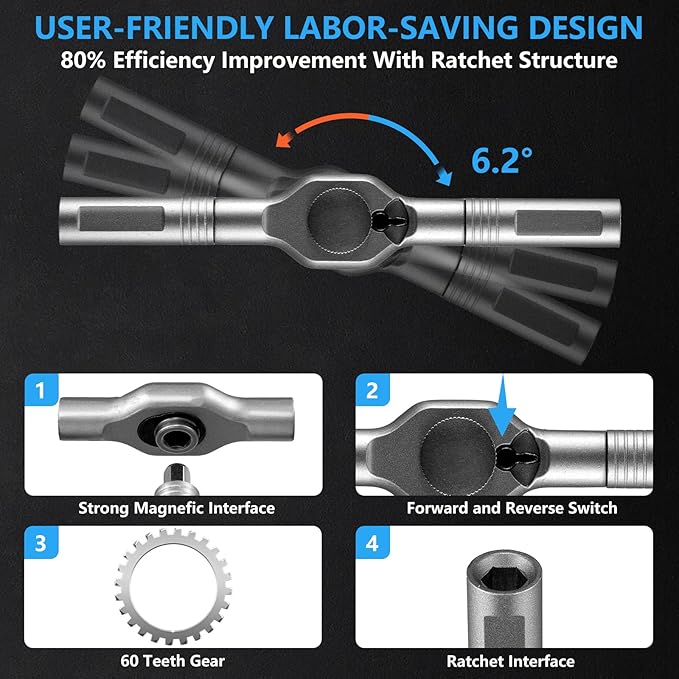 Magnetic Screwdriver Set,50 In 1 Ratchet Screwdriver Kit,Precision Screw Drive Torx Bit with Handle,Multi Tool Gift for Glasses Repair,Watch,Tech Lovers,Bike,Electronics,Home,Phone,Computer,Laptop,Diy