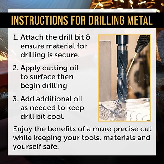 Thread Cutting Oil for Drilling Metal - Precision Machine Cutting Fluid for Metal Drilling & Milling - Drill Bit Oil - Tapping Fluid - Made in USA - 8oz
