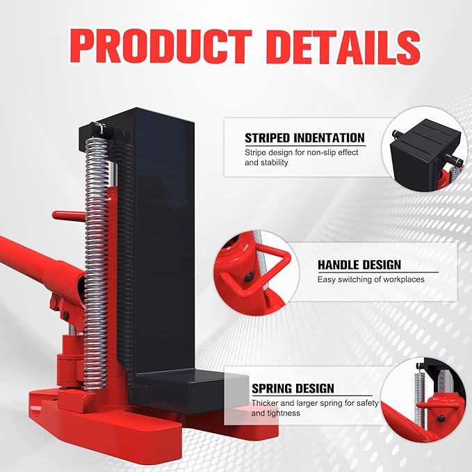 5 Ton/10 Ton Toe Jack | 2-in-1 Hydraulic Bottle Jack with Pump Handle Dual Purpose Lifting Capabilities for Top and Toe, for Car Farm Home