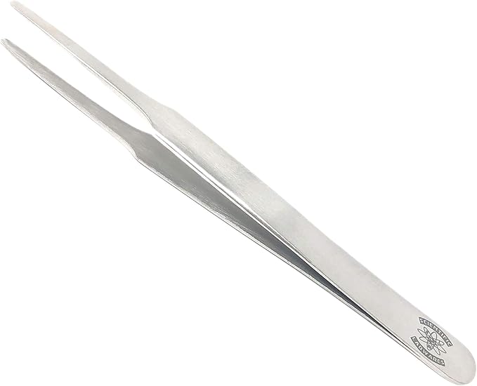 Stainless Steel Lab Forceps with Straight Flat Tips