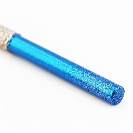 Tuck Point Pin Diamond Bit - BRSCHNITT 4 5/8" Length x 1/4" Diamond Mortar Raking Bit with Round Shank for Wet/Dry Removing old Mortar Grinding/Shaping Masonry,Stone,Concrete,Inside Corners Diamond Glitter Bit.