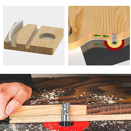 Flush Trim Router Bit 1/4 Shank, Down-Cut Carbide Head 3-Flute, 3/8" Diameter, 1/2" Cutting Length, Pattern Template Spiral Flush Trim Router Bit, for Grooves, Bottom Cleaning, Wood Trimming