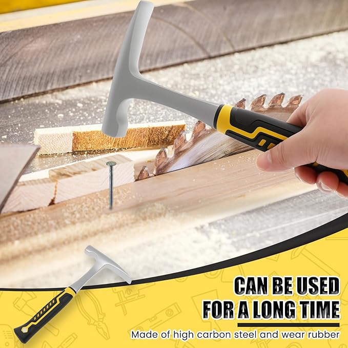 Sheet Metal Hammer, 16oz High Carbon Steel Tool, Precise Efficient Hvac Hammer, Single Handed Sheet Metal Pounder for Woodworking Pipe Work