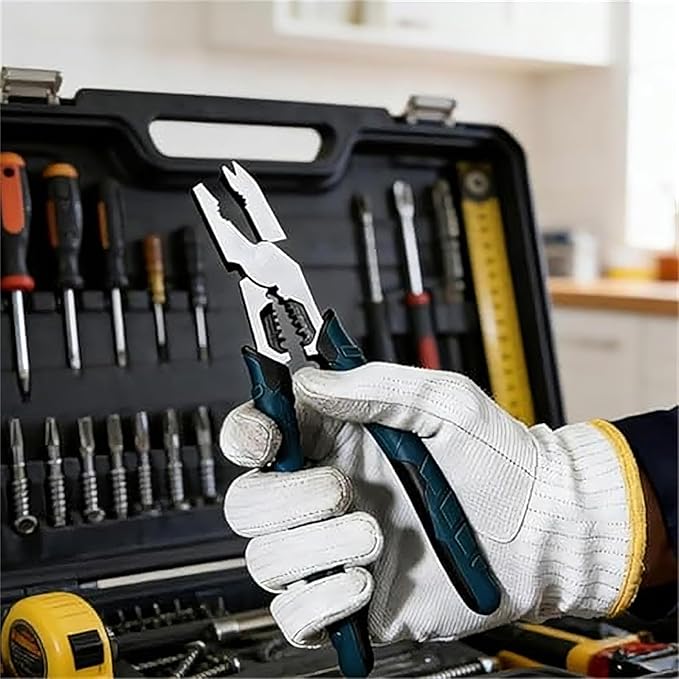 2026 New Industrial-Grade Multi-Function Cutting Pliers, Heavy-Duty 9-in-1 Multi-Functional Pliers Nail Puller/Wire Cutter/Stripper/Crimper?봀ompound Action Leverage Design for DIY & Home (2PCS)