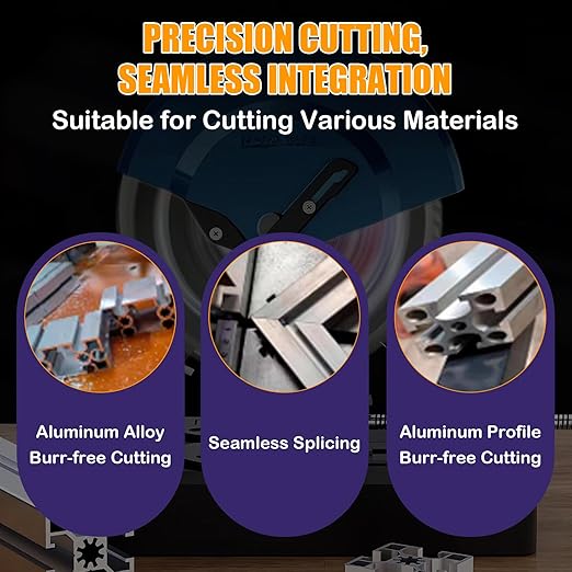 12" 100T Aluminum Circular Saw Blade, Table Miter Saw Blade with Tungsten Carbide Tipped, Cutting Blade for Non-Ferrous Metal, Copper, Polycarbonate, Drywall, MDF, Plastic, 1" 1PC