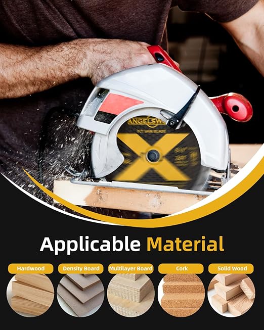 ANGELSWORD 10 Inch Table Saw Blade/Miter Saw Blade, 40T for Ripping, Cross Cutting&60T for Fine Finish Wood Cutting, 2 Pack
