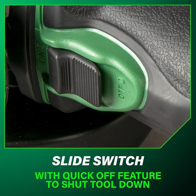 Metabo HPT 18V MultiVolt 4-1/2 Inch Slide Switch Power Angle Grinder Kit, High Torque Motor Power Tool with Battery Charge Indicator, Soft Grip Handle, Safety Features, G18DSL2Q4