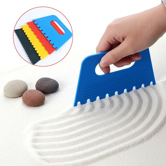 8PCS Plastic Paint Scraper Tool with 3PCS Scrapers, Paint Scrapers DIY Graffiti Oil Painting and Drawing Play Textured Art Supplies Tools for Plaster Arts for Texture Art on Canvas Pottery