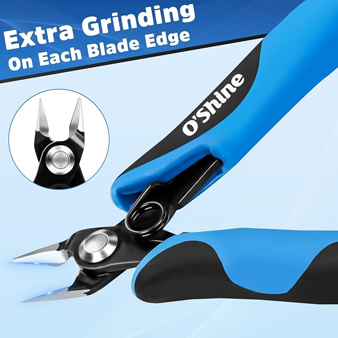 O?셎hine Double-Edged Sprue Cutter for Beginner, Sharp Model Nippers for Plastic Models, Gunpla Gundam Hobby Model Kit Nippers Clippers, A Plastic Sheath Included