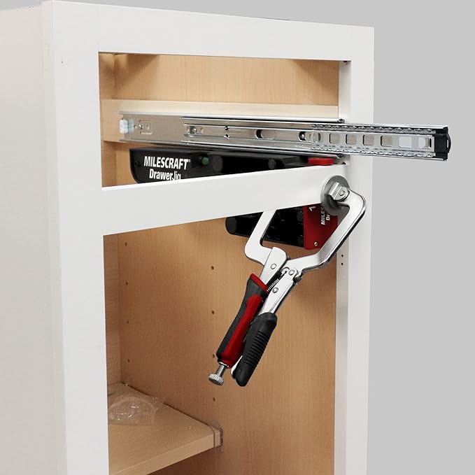 Milescraft 7300 Cabinet Kit ??Cabinet Hardware Jig, Shelf Pin Jig, Hinge Jig and Drawer Slide Jig. Cabinet Handles, Drilling Jig, Euro Concealed Hinge Jig, Drawer Installation Jig ??Ultimate Bundle