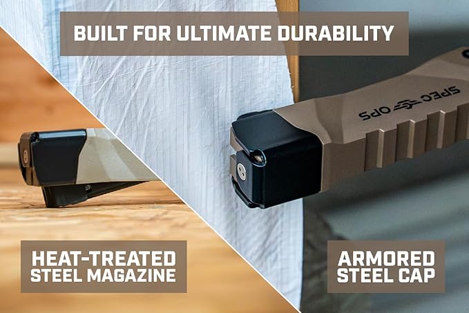 Spec Ops Tools Heavy Duty Hammer Tacker, 1/4", 5/16" or 3/8" Staples, Metal Strike Cap, 3% Donated to Veterans
