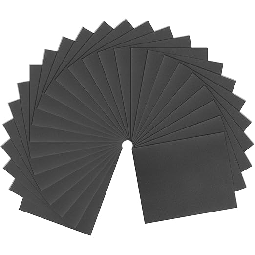 HARFINGTON 25pcs Sandpaper 800 Grit 9 x 11 Inch C-Weight Backing Silicon Carbide Abrasive Wet Dry Sanding Sheets for Wood Finishing, Metal Sanding, Automotive Polishing