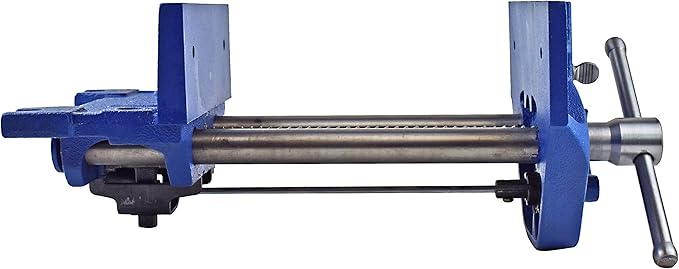 Yost Vises M7WW Rapid Action Woodworking Vise | Quick Release Lever for Quick Adjustments | 7 Inch Jaw Width | Made with Heavy-Duty Cast Iron | Blue