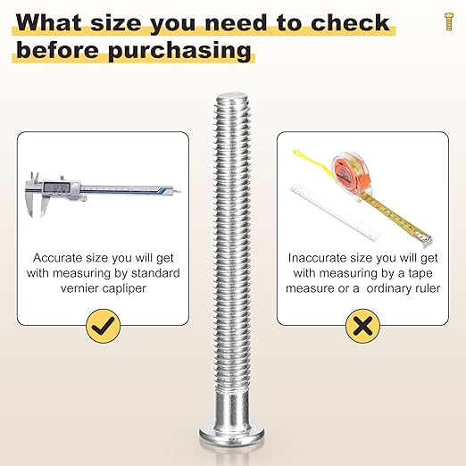 METALLIXITY Furniture Crib Screws Replacement Set with Wrench(M6-1x75mm) 50Pcs, Connector Bolts M6 Screw Barrel Nuts Binding Screws, for Chair Cabinet Bed, Silver