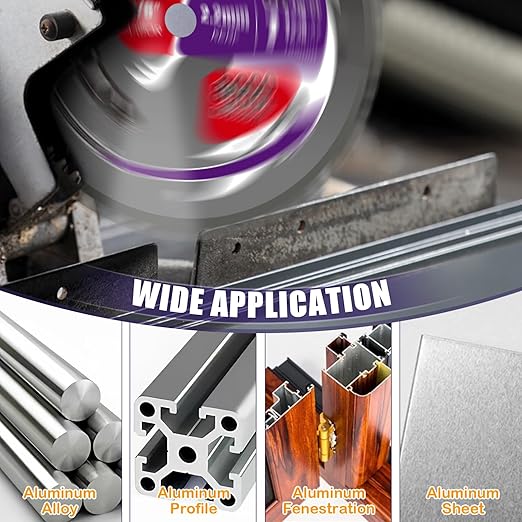 12" 100T Aluminum Circular Saw Blade, Table Miter Saw Blade with Tungsten Carbide Tipped, Cutting Blade for Non-Ferrous Metal, Copper, Polycarbonate, Drywall, MDF, Plastic, 1" 1PC
