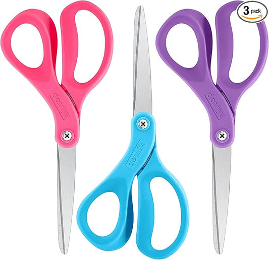 Niutop 8" All Purpose Scissors - Heavy Duty, Ergonomic Comfort Grip Sewing Shears for Office, Home, School, Art, Craft & DIY