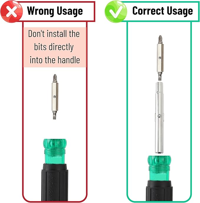 Bates 11-in-1 Multi-Bit Screwdriver/Nut Driver, All in One Multitool