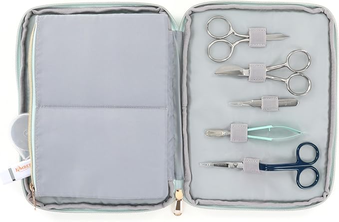 Kimberbell Left Handed Double Curve Scissors - Craft Scissors, Comofort Grip Scissors for Embroidery, Embroidery Scissors