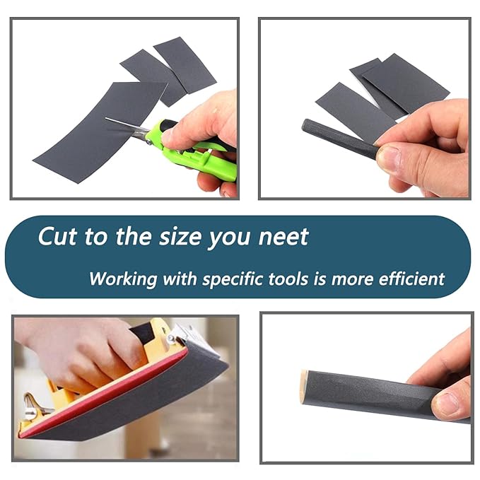 30Pcs 9 x 3.6 Inchs 400 Grit Wet and Dry Handmade Universal Sanding Sheets, Suitable for Woodworking Furniture/Automobiles/Metal/Lacquer Polishing Sandpaper