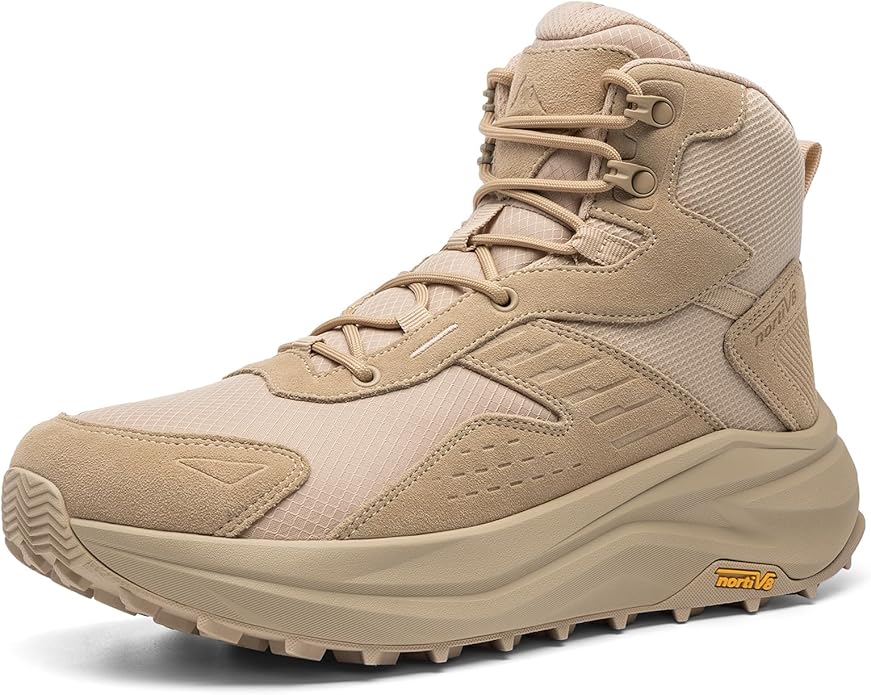 NORTIV 8 Men's Wide Toe Box Hiking Boots Low Drop Waterproof Outdoor Trekking Camping Winter Snow Shoes Katahdin