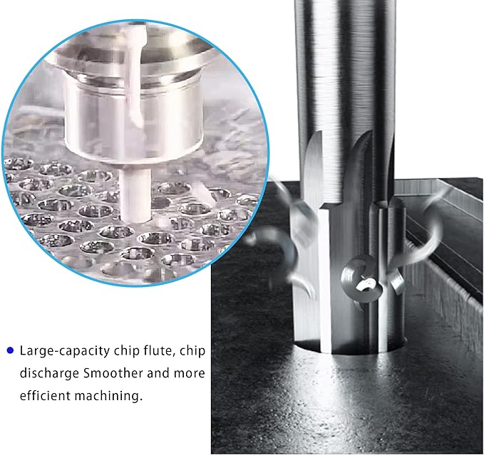 Chucking Reamer 8mm, H7 HSS Cobalt M35 Lathe Machine Reamer Metric, 6 Straight Flutes, Round Straight Shank Milling Cutting Tool, for Stainless Steel Alloy Copper Metal