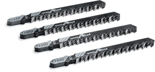 TAROSE 20-Piece T144D 4 Inch 6 TPI Assorted T-Shank Jig Saw Blades Set for Speed Cutting Wood