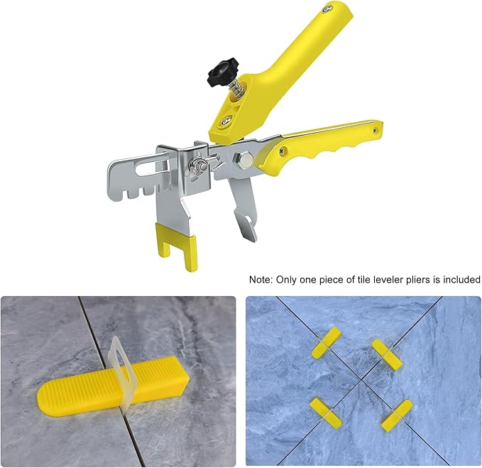 Tile Leveling system Plier Hand Floor Pliers Tiling Installation Locator Leveling System for DIY Ceramic Stone Wall Tile Spacers Adjustment yellow