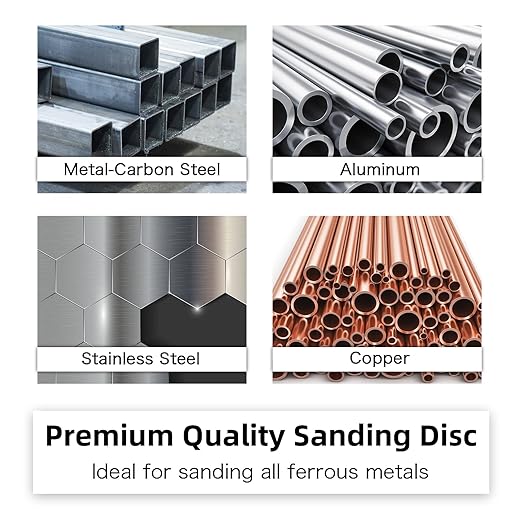 SALI 50 Pack 4-1/2 Inch Grinding Wheels for General Purpose Metal & Stainless Steel, Aluminum Oxide Grinding Disc for Angle Grinder, Depressed Center 4.5" * 1/4" * 7/8"(115 * 6.0 * 22.2 mm)