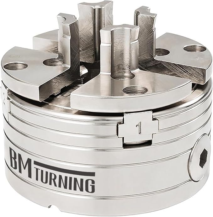 Woodlathe Chuck BMT-J6026 Spigot Jaws, Non-serrated for Woodturning Lathe Chucks, dovetail-shaped outer sides and non-serrated inner sides, Compatible with Super NOVA 2, G3.