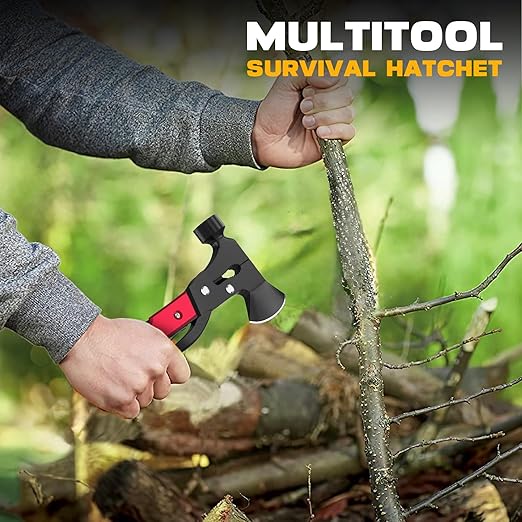 Gifts for Men, 15 in 1 Multitool Axe for Camping Hunting Hiking, Christmas Gifts for Dad, Husband, Him, Stocking Stuffers for Men Him Husband Boyfriend
