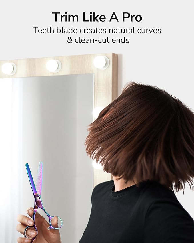 ULG Hair Thinning Scissors Professional Barber?셲 Texturizing Teeth Shears for Hairdressing, Salon and Home Use Thinning Shears for Hair Cutting, Made of Japanese Stainless Steel, 6.5 inch