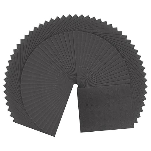 HARFINGTON 50pcs Sandpaper 1500 Grit 9 x 11 Inch A-Weight Backing Silicon Carbide Abrasive Wet Dry Sanding Sheets for Wood Finishing, Metal Sanding, Automotive Polishing