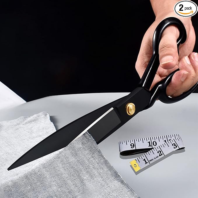 Premium Fabric Scissors Heavy Duty, Sharp All Purpose Scissors For Office Craft Sewing Embroidery, Professional dressmakers Shears- 9 inch