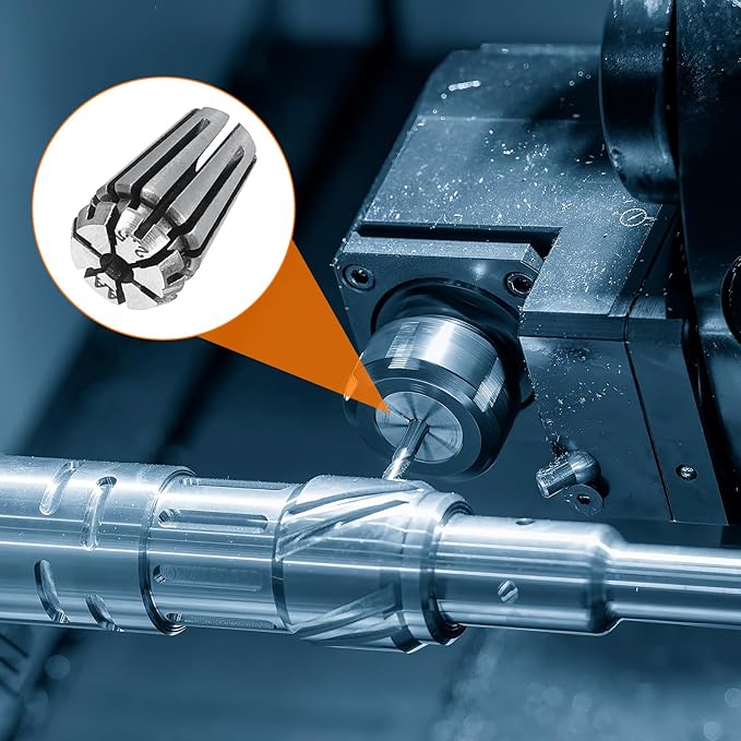 HARFINGTON Spring Collet Chuck ER8 2.5mm 65Mn Spring Steel Precision Router Collets for CNC Engraving Milling Lathe Tool